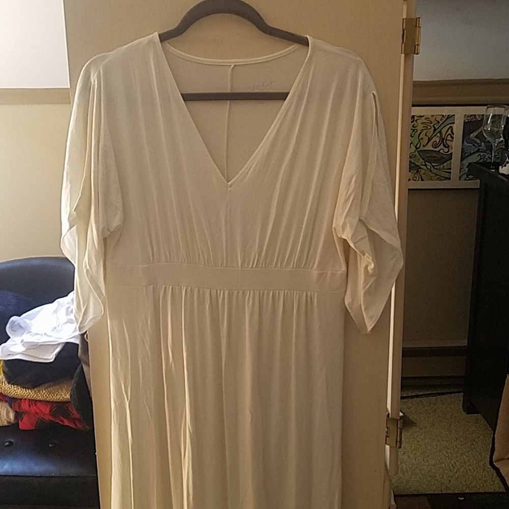 Floor length white gown